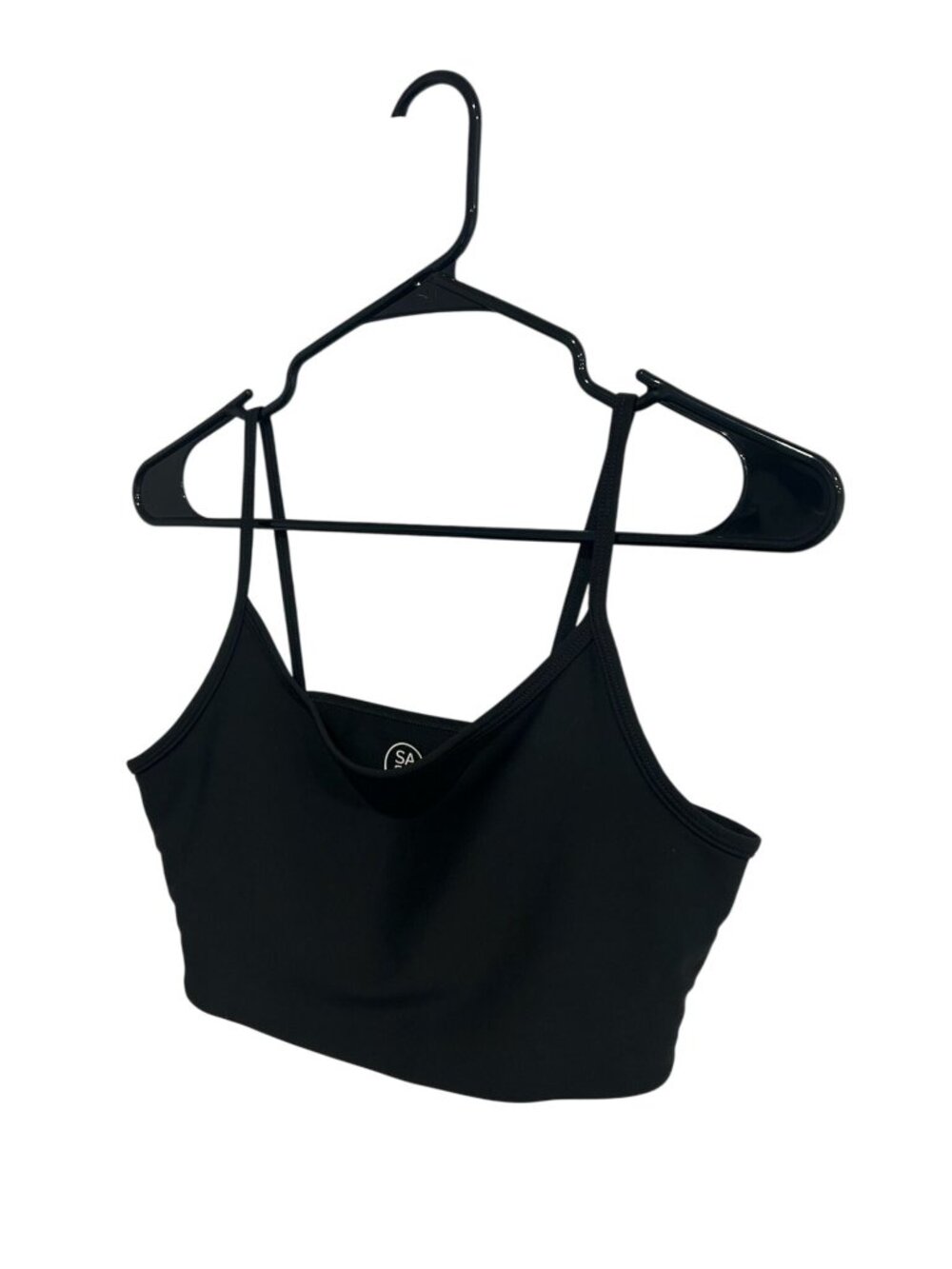 Sage Collective XL Black Strappy Sports Bra Polyester Blend Minimalist Y2K - Picture 2 of 7